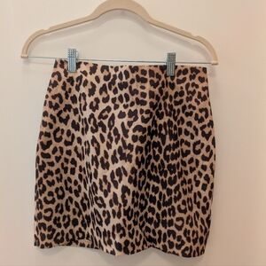 Leopard Print Women's Mini Skirt